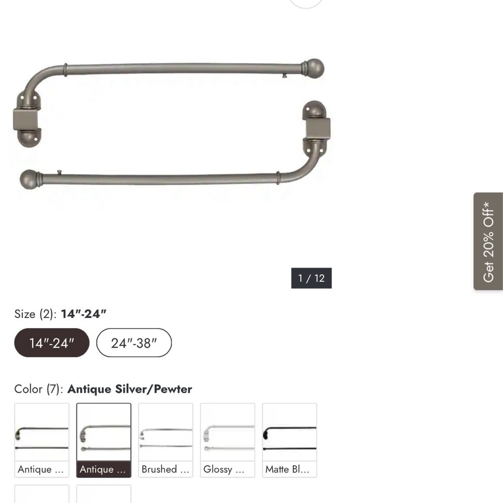 Drape/curtain swing arm